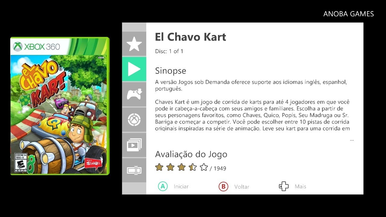 15 Minutos Jogando: El Chavo Kart Dublado (Jogo do Chaves) (Xbox 360) Full HD - 1080