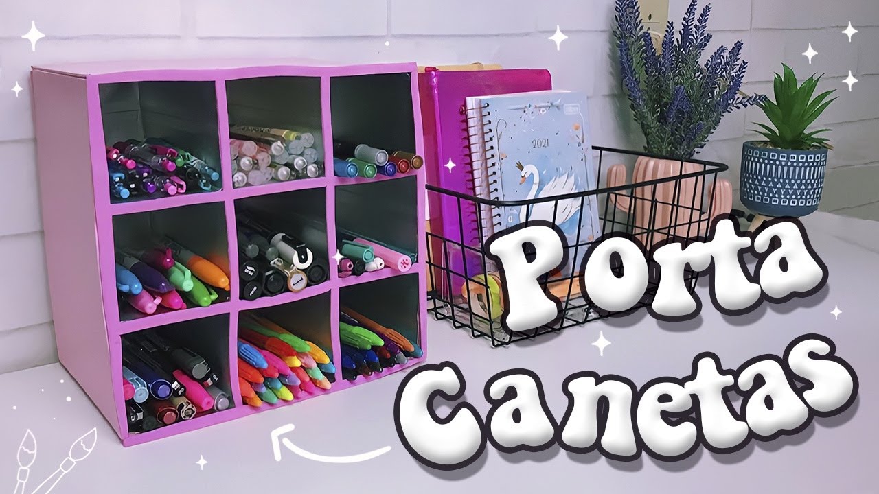 DIY: ORGANIZADOR DE CANETAS - SUPER BARATO E FÁCIL