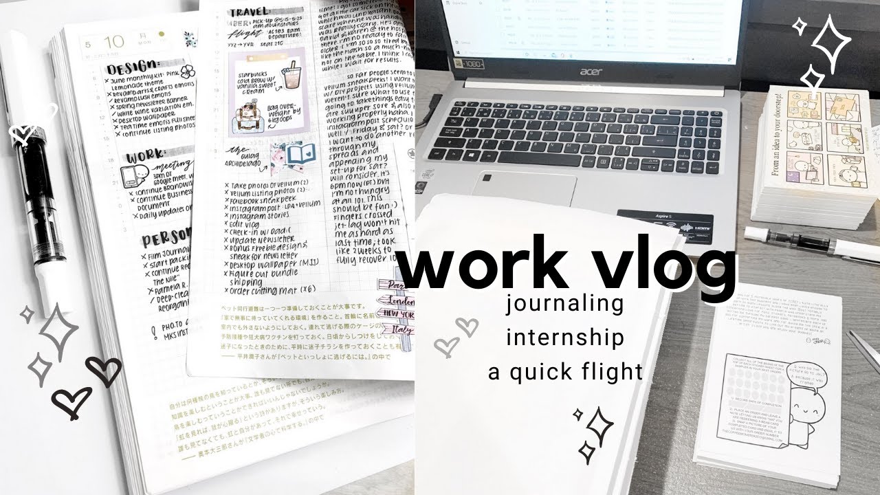 little work vlog: flying from toronto to vancouver | hobonichi cousin daily journal