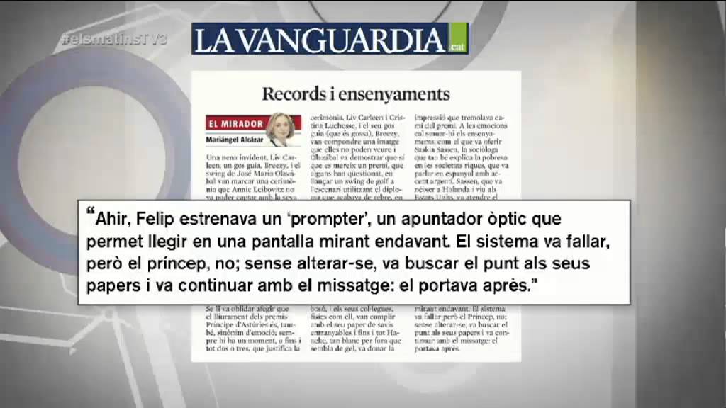 TV3 - Els Matins - Els diaris ballen la 