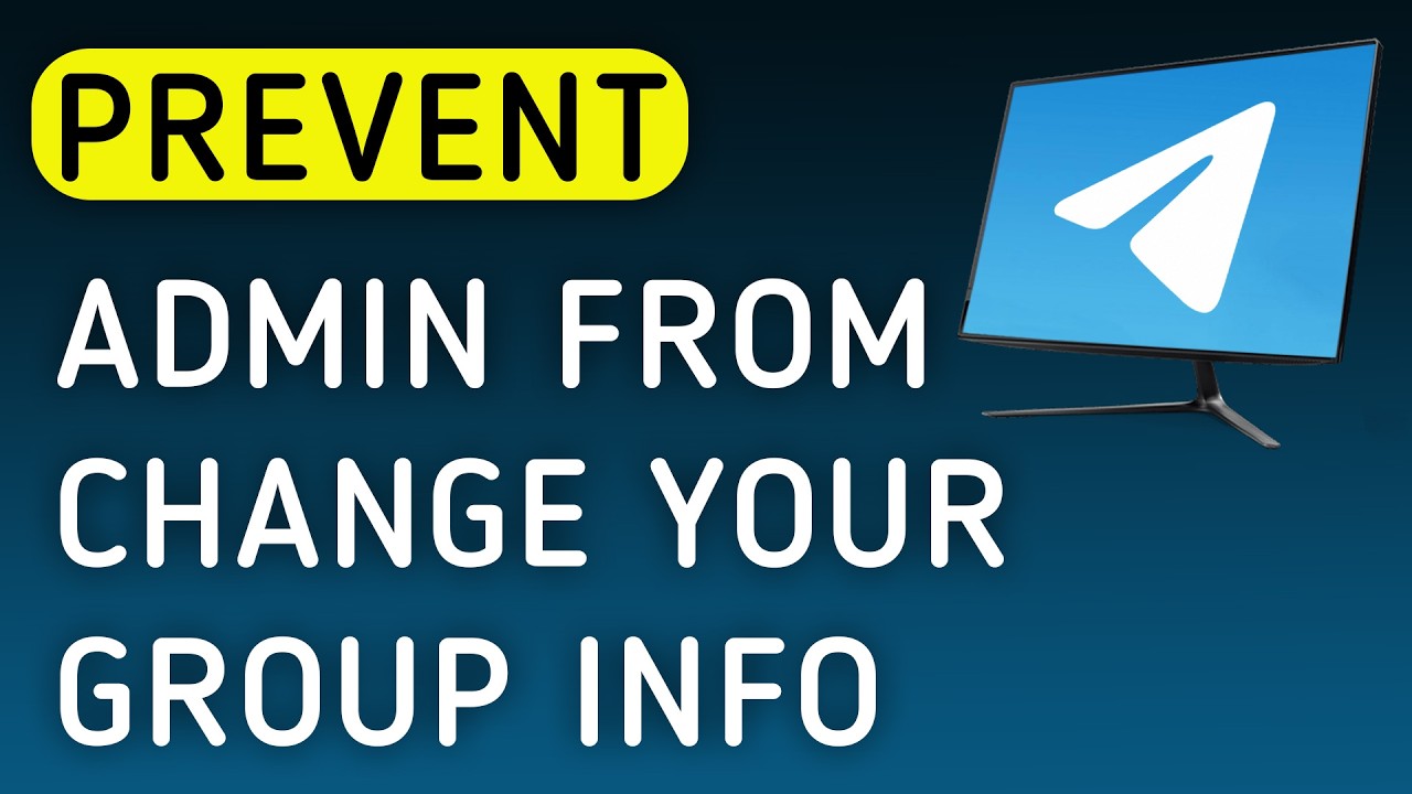 How To Prevent Admin From Change Your Group Info On Telegram App On PC (New Update)