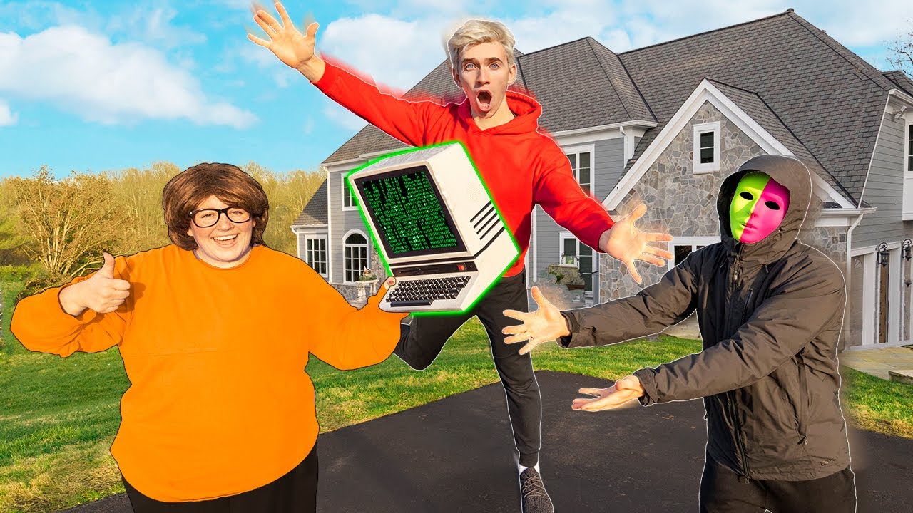 WE STOLE MYSTERY NEIGHBOR TWIN TIME MACHINE GADGET!! (Intercepted at Official Sharer Fam House)