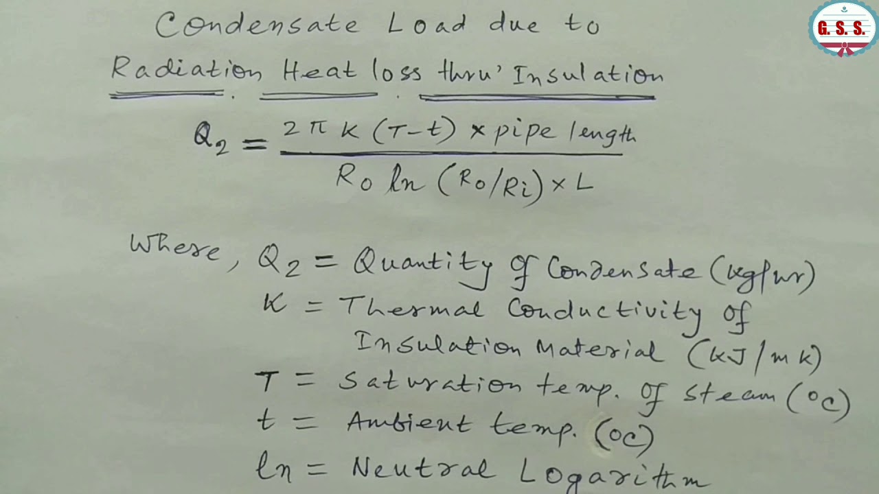 Piping Engineering : Steam Trap - Condensate Load Calculation