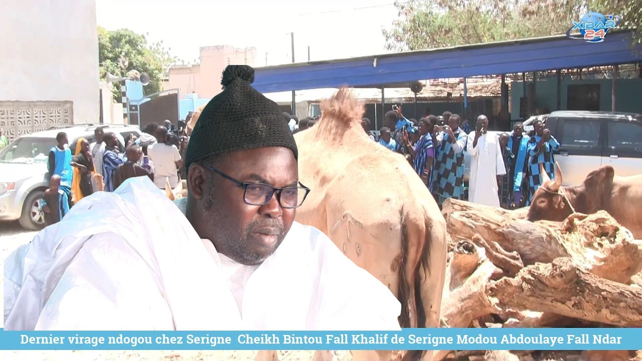 CONVOI DE NDOGOU  Dernier virage chez S Cheikh Bintou Fall ,Khalif de S. Modou Abdoulaye Fall Ndar