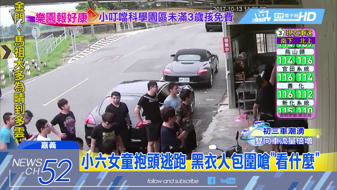 20180215中天新聞　開保時捷討債砸店　小六女童買麵也被包圍