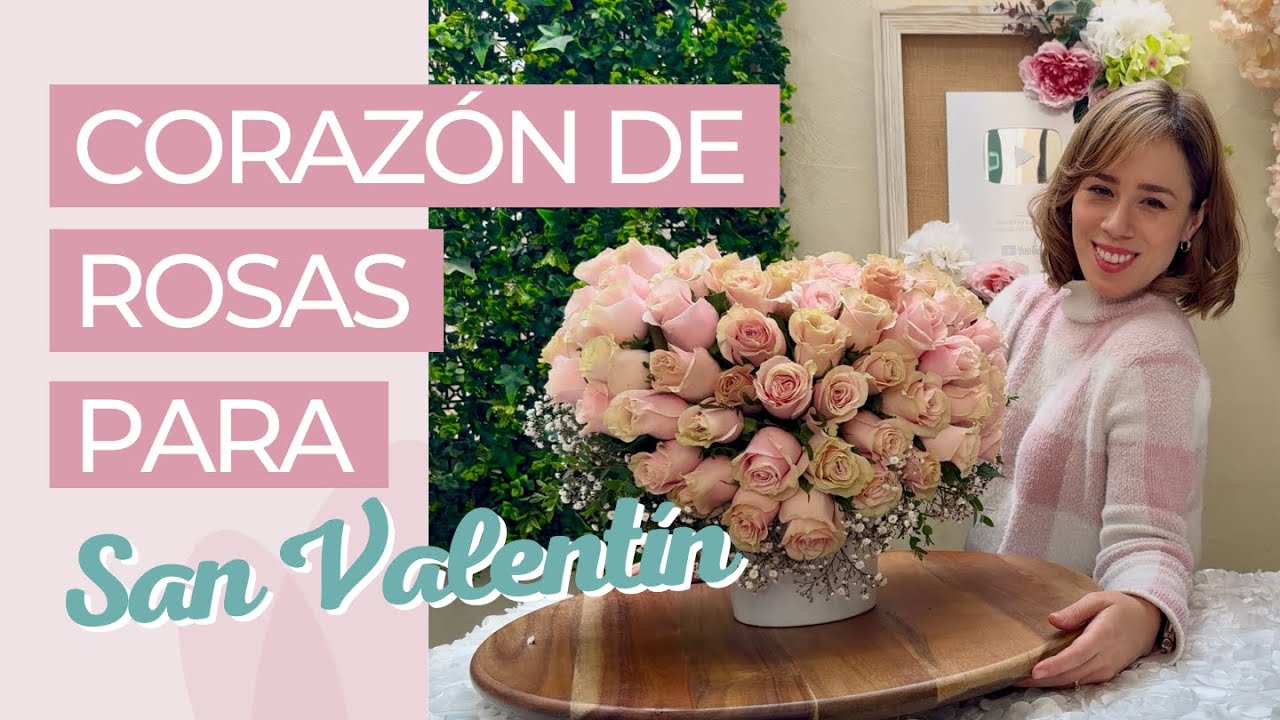 CORAZON DE ROSAS PARA SAN VALENTIN 💖