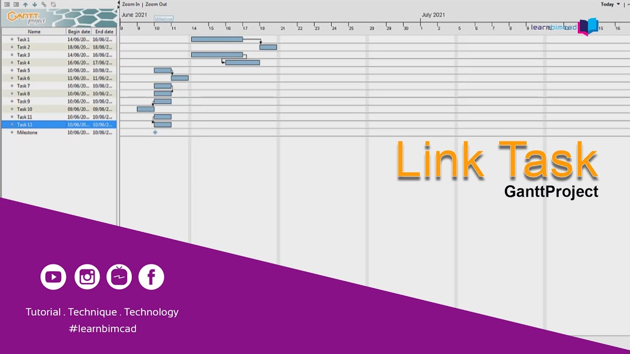 GanttProject - Link Task (Malaysia)