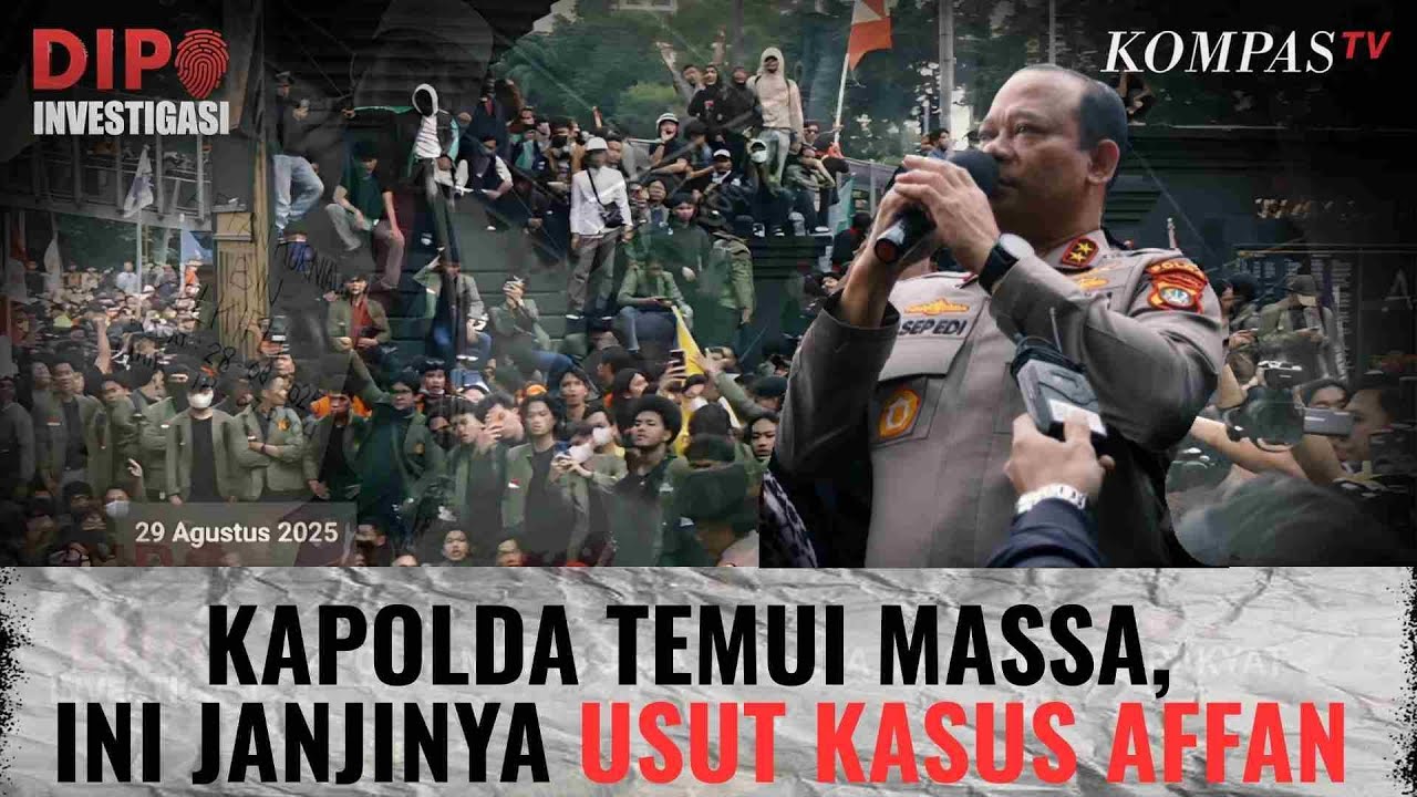 Kapolda Metro Jaya Ungkap 7 nama Polisi Penabrak Affan, Ini Janjinya kepada Massa | DIPO INVESTIGASI