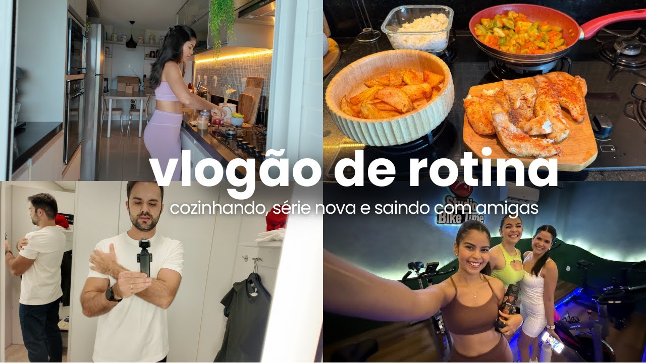 mantendo o foco, programa com amigas, cozinhando peixe assado, marido comprando roupas e série nova