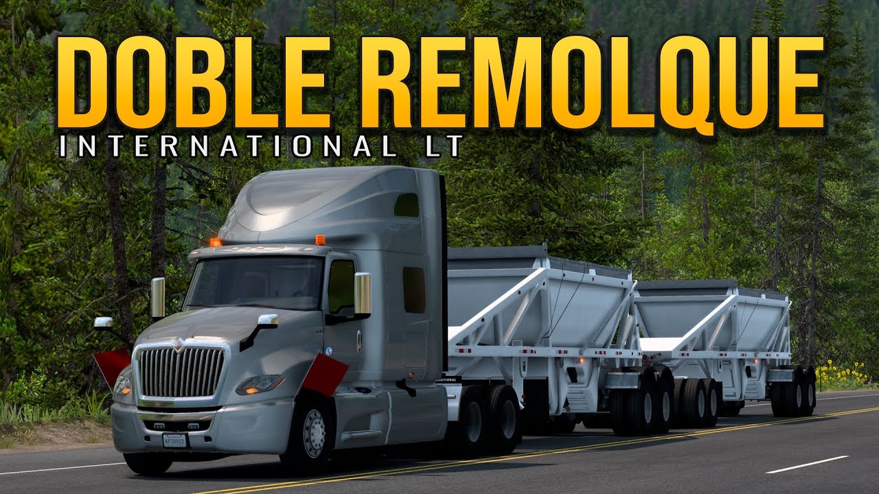 International lt Doble Remolque De Piedra 