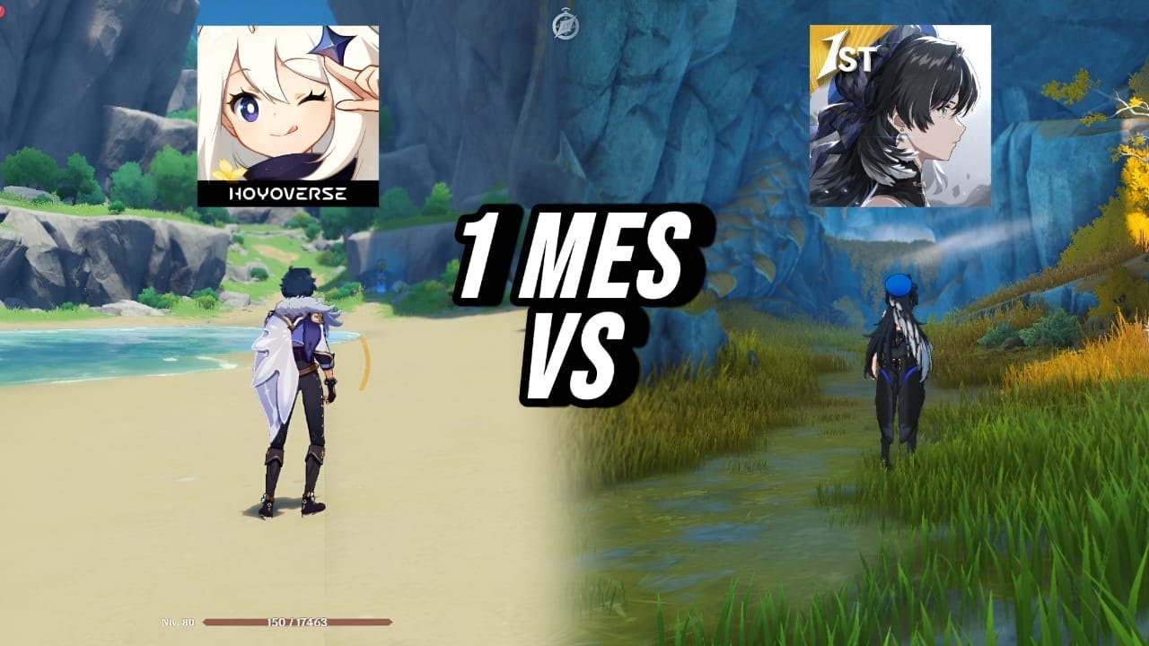 COMPARACION 1 mes de FARMEO en Genshin Impact vs Wuthering waves