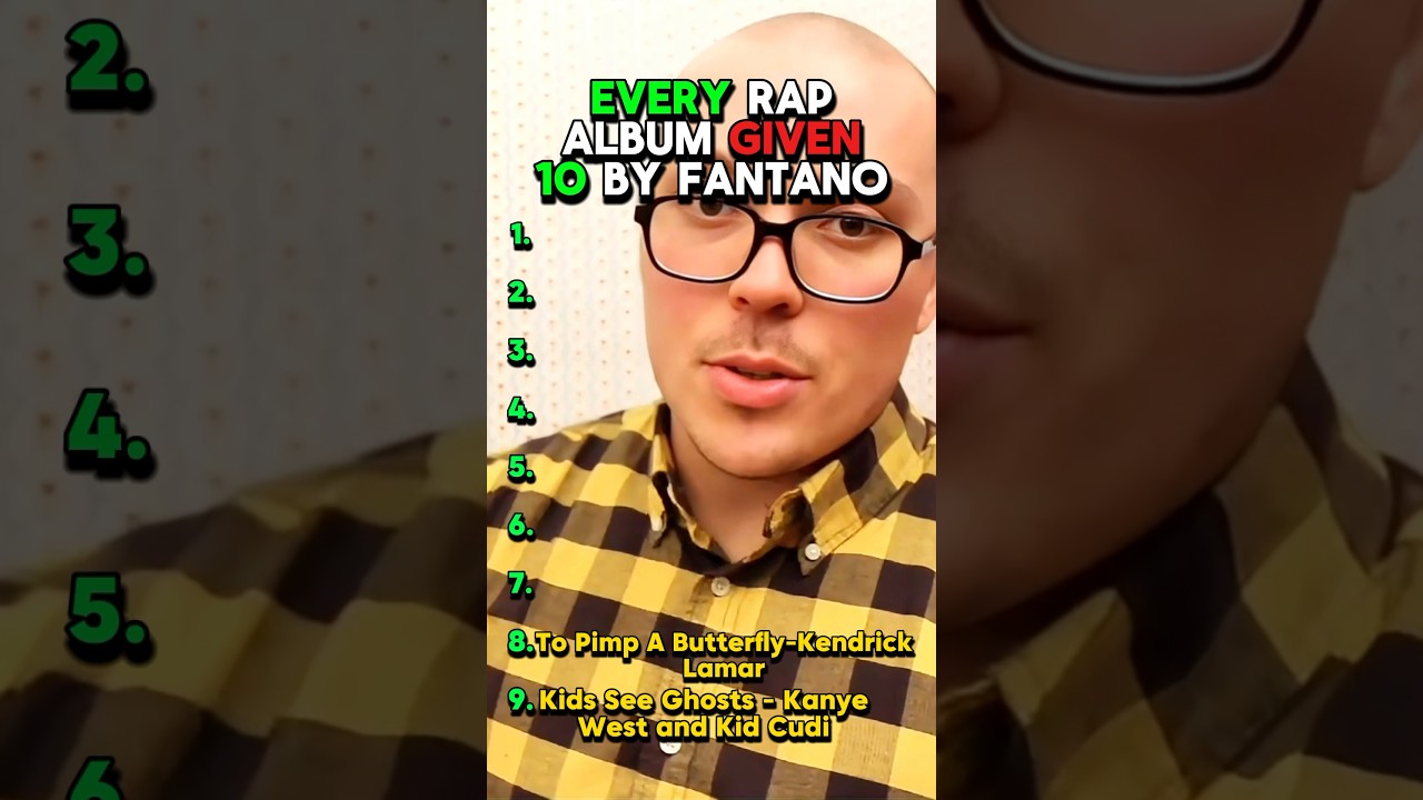 Every Rap Album Given 10 By Fantano #rap #hiphop #fantano #kendricklamar #kanye #nas #madvillainy