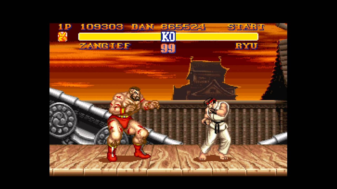 Street Fighter II SNES - Zangief vs. Ryu - Hardest Setting