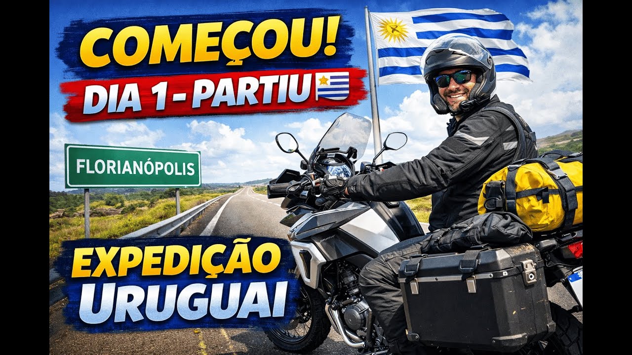 COMEÇOU! Expedição Uruguai de Moto 🇺🇾🏍️ | Dia 1 – Saída de Florianópolis