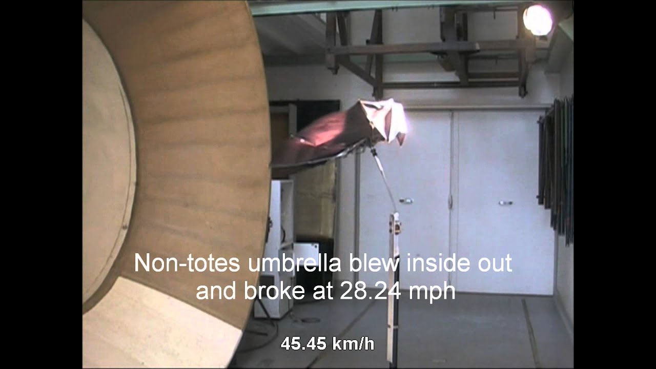 totes Xtra Strong Umbrella Wind Resistance Test