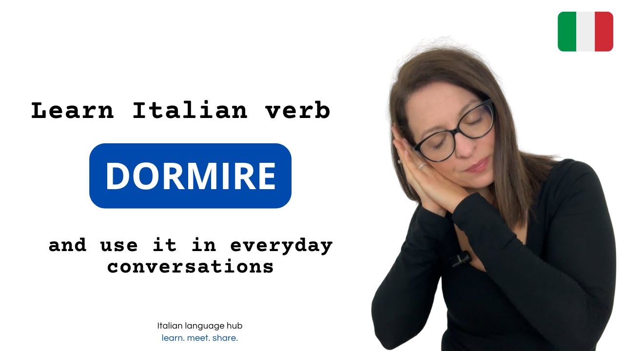 Italian verb DORMIRE in everyday Italian conversations and IDIOMATIC sentences #learnitalian