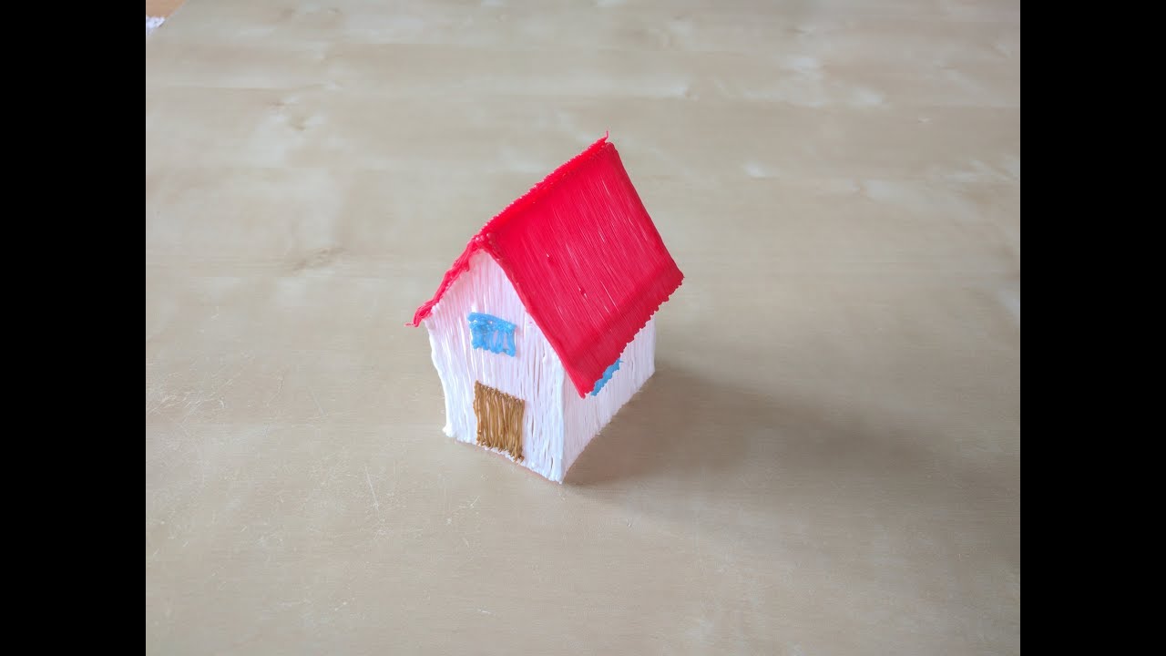Drawing a house with Homecube 3d pen