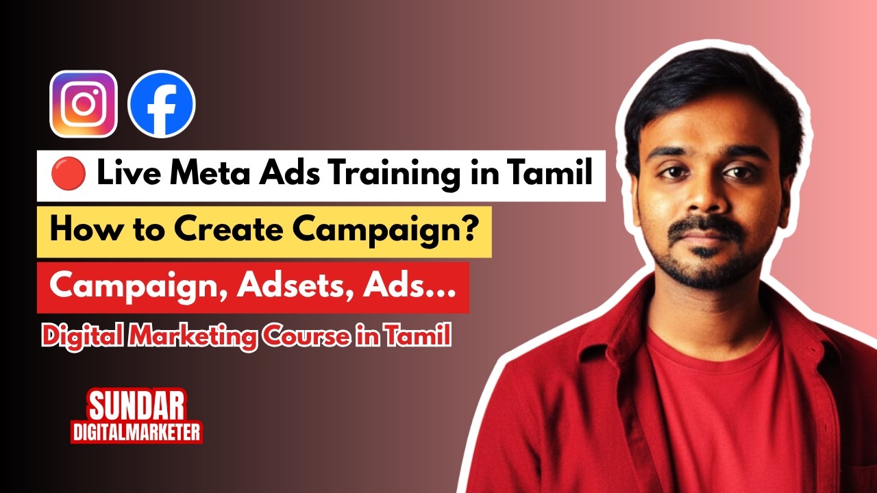 🔴 1 Hour Live Meta Ads Campaign Training in Tamil | 🔥 How to Create a Campaign in Meta Ads❓
