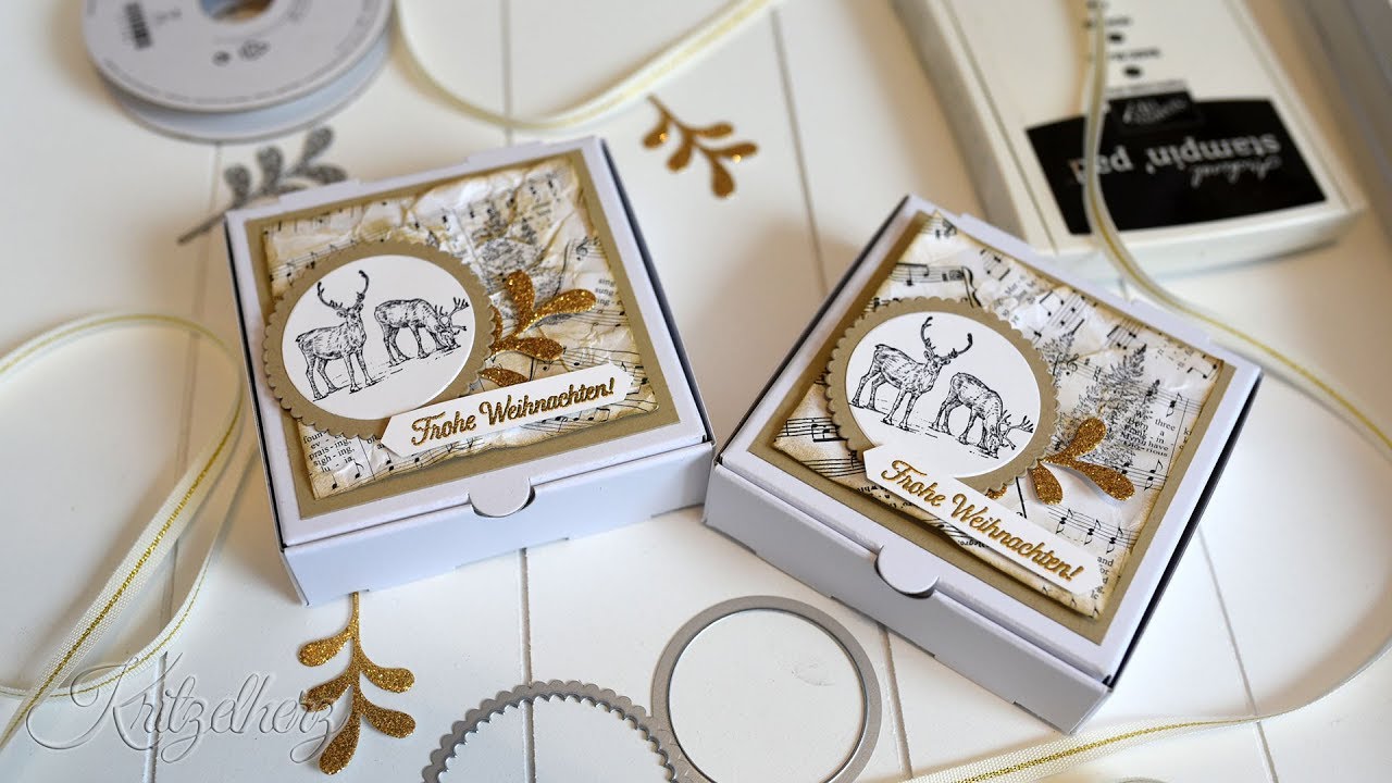 Weihnachtliche Pizza-Schachtel | Anleitung Verpackung | Stampin' Up!