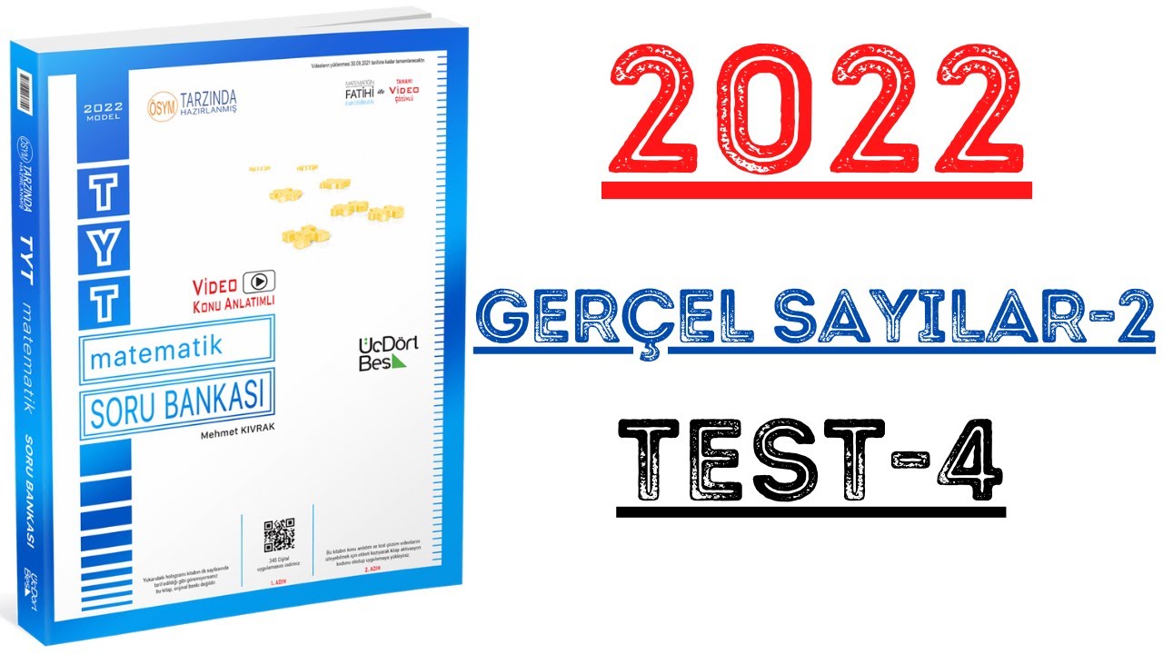 (2022) 345 TYT MATEMATİK | GERÇEL SAYILAR-2 TEST-4 | #yks2022 #tyt2022 #2022tayfa #345