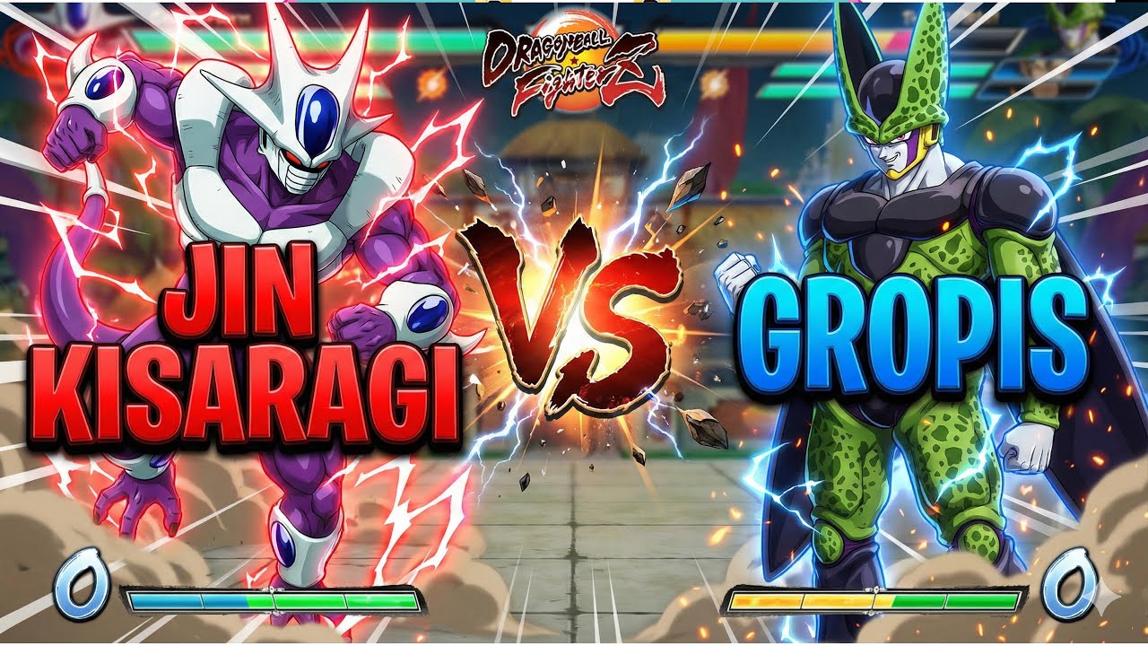 JIN KISARAGI vs GROPIS ⚡🔥 Red vs Blue Showdown! | Dragon Ball FighterZ (DBFZ)