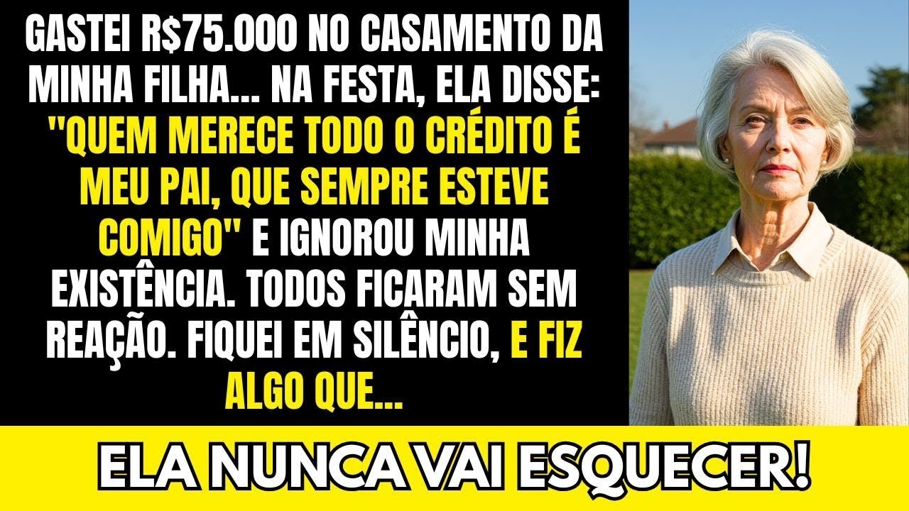 Gastei R$75.000 No Casamento Da Minha Filha — O Que Ela Fez Depois Deixou Todo Mundo Sem Palavras…