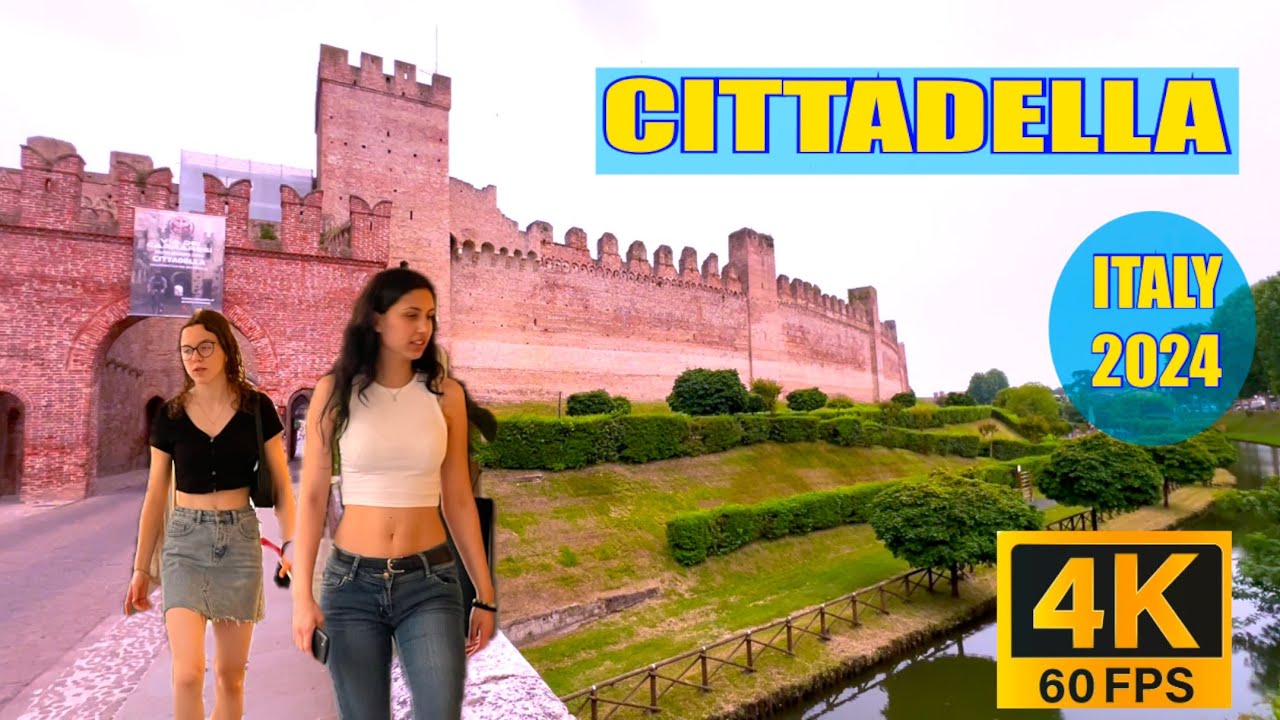 CITTADELLA, ITALY WALKING TOUR,  EUROPE&rsquo;S ONLY CITY WALL WITH WALKWAY