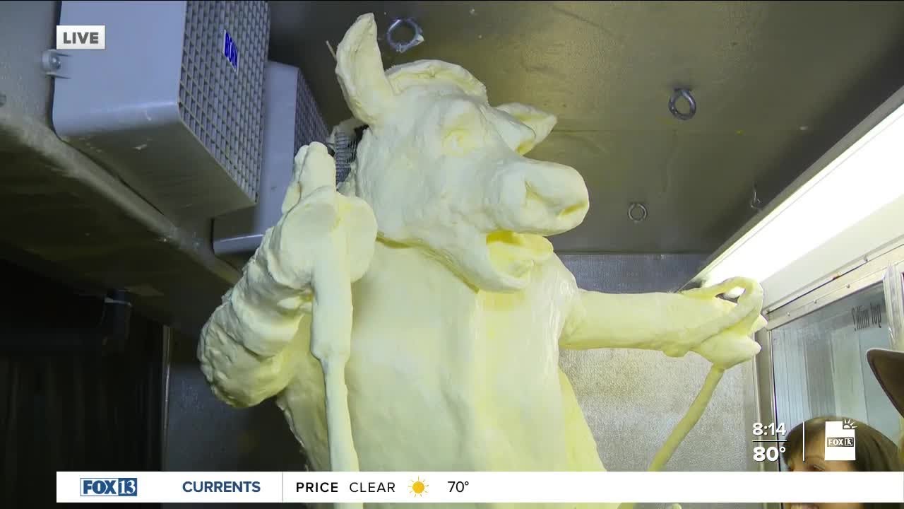 FOX 13's Dani Ruberti gives a sneak peak of a 700 pound butter cow at the Utah state fair
