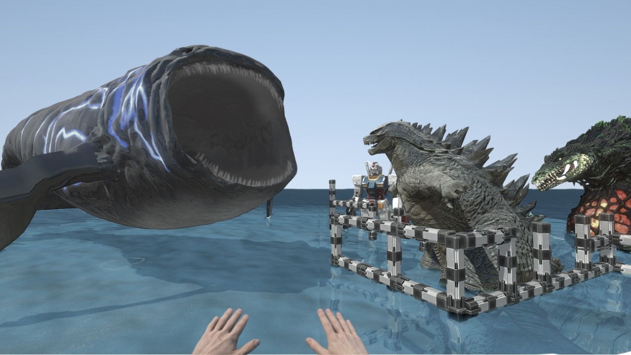 FPS Avatar Rescues Kaiju Monsters and Fighting Bloop - Animal Revolt Battle Simulator