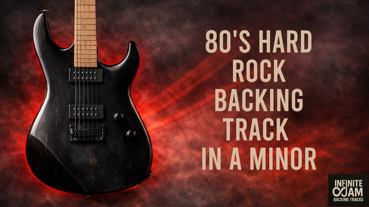 80's Hard Backing Track in A Minor - Half-Time Jam 130BPM