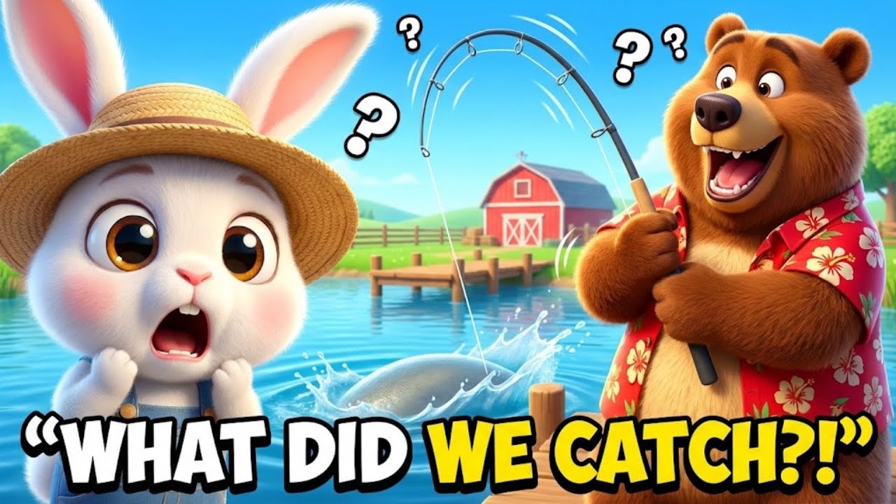 Bunny & Bear Went Fishing… BIG SURPRISE! 😳🐟 Not a Normal Fishing Day! 🐰🐻🎣😱