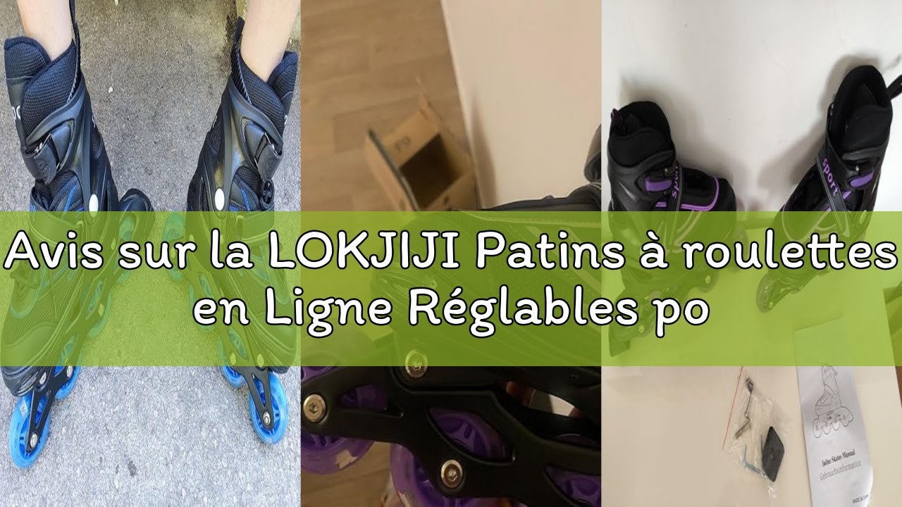 Avis sur la LOKJIJI Patins à roulettes en Ligne Réglables pour Enfants Filles Garçons Débutants, Pat