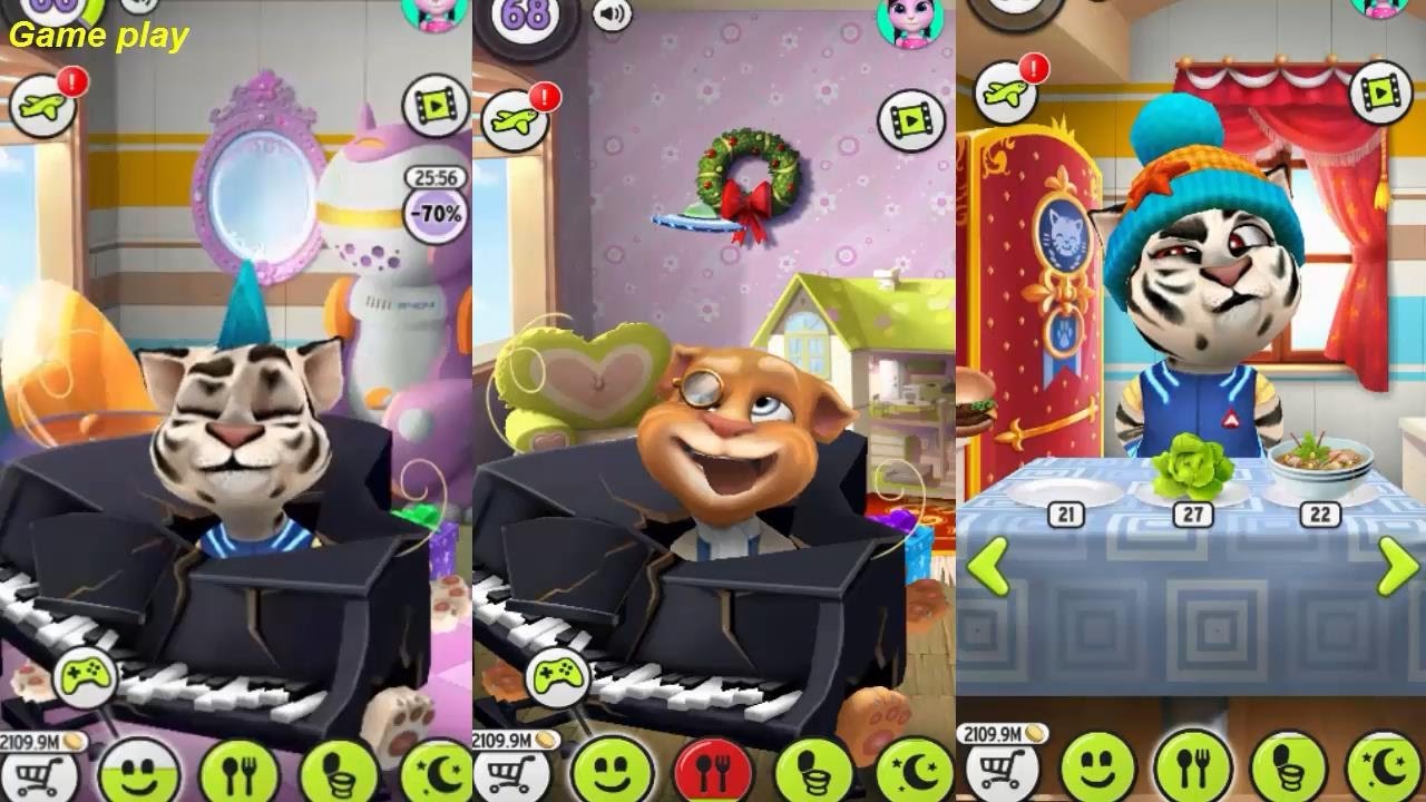 My Talking Tom NEW TRAVEL THE WORLD level 66 VS level 67 VS level 68 Gameplay HD