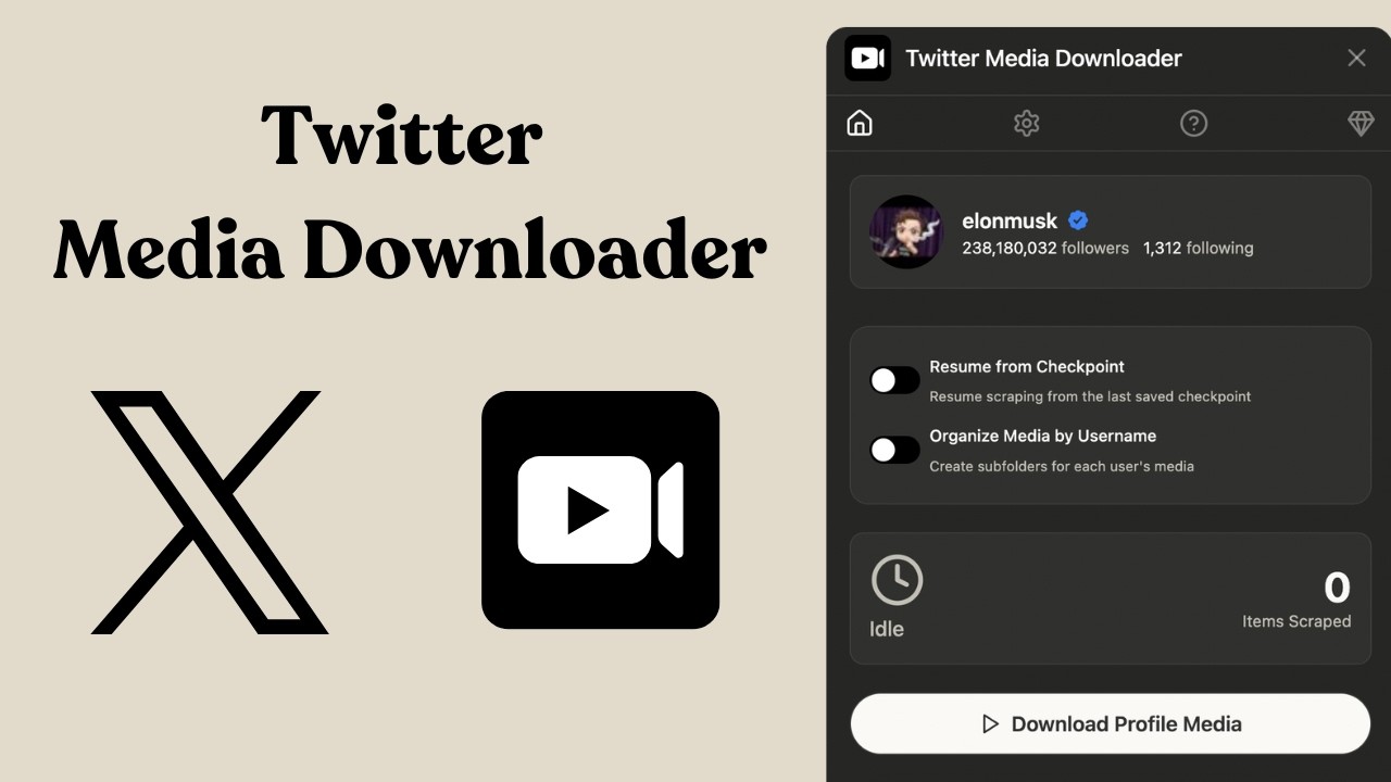 How to bulk download Twitter / X media files?