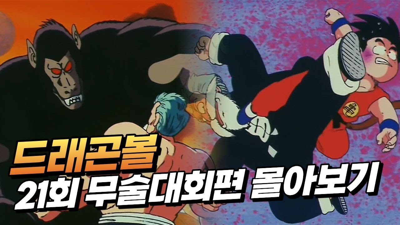 드래곤볼 제21회 무술대회 몰아보기 | 손오공과 크리링의 첫 도전