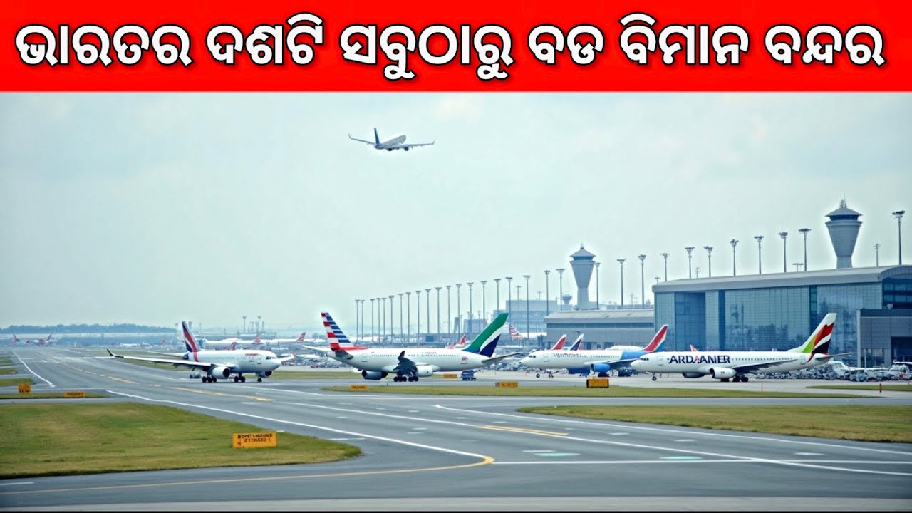 ✈️ ଭାରତର 10 ଟି ସବୁଠାରୁ ବଡ଼ ଏବଂ ସୁନ୍ଦର ବିମାନ ବନ୍ଦର ! Top10 Biggest Airports in India