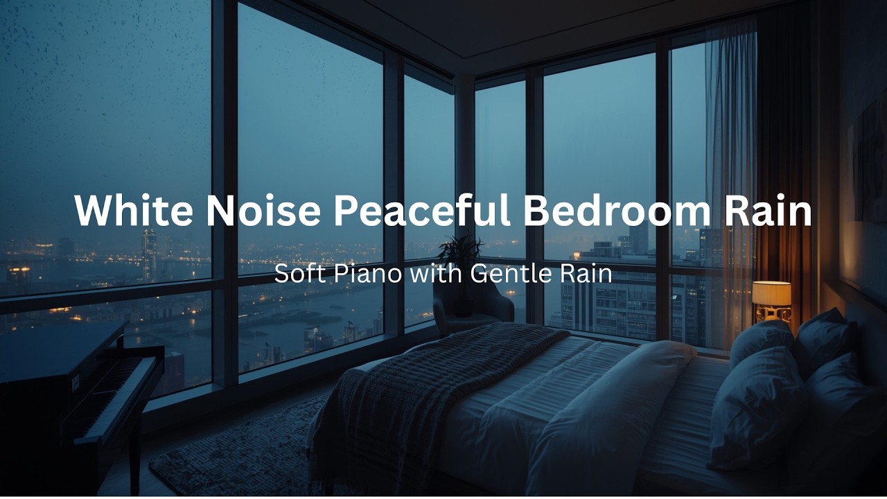 Gentle Rain in Cozy Bedroom • Nature View Relaxation