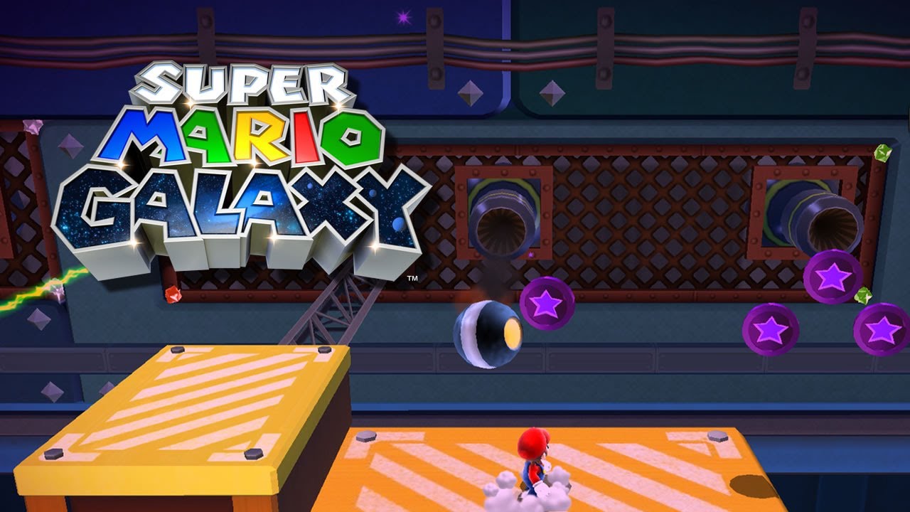 Super Mario Galaxy - Dreadnought Galaxy - Battlestation's Purple Coins - 120/120 - SWITCH/WII