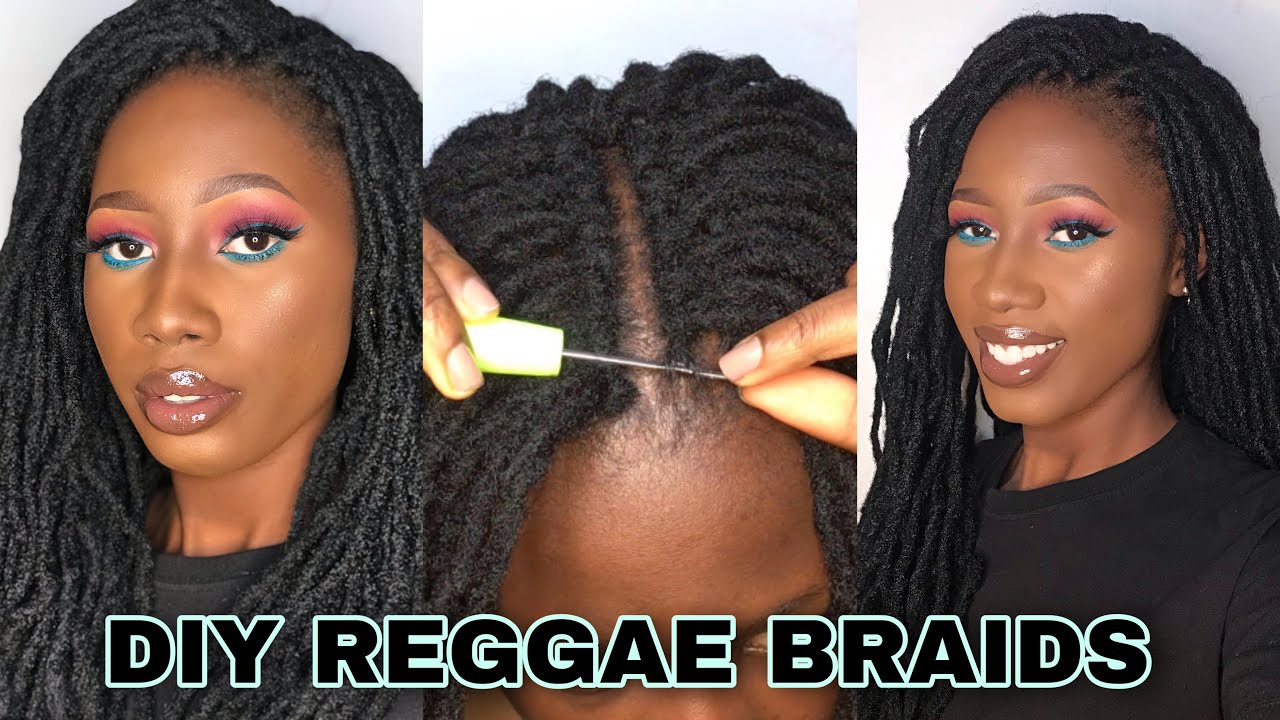 HOW TO INSTALL REGGAE BRAID | CROCHET HAIR ON A BUDGET