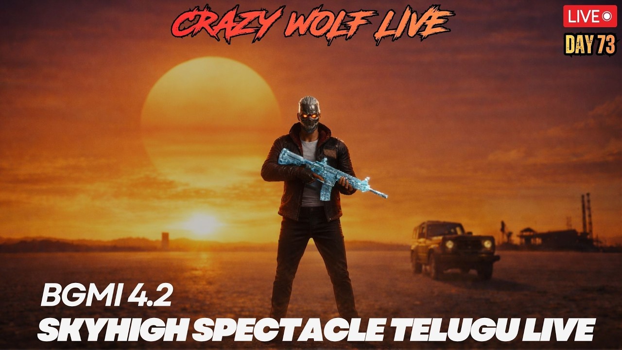 BGMI Telugu Live 73 | BGMI 4.2 Update | Crazy Wolf  #bgmilivetelugu #shortsfeed #shortslive