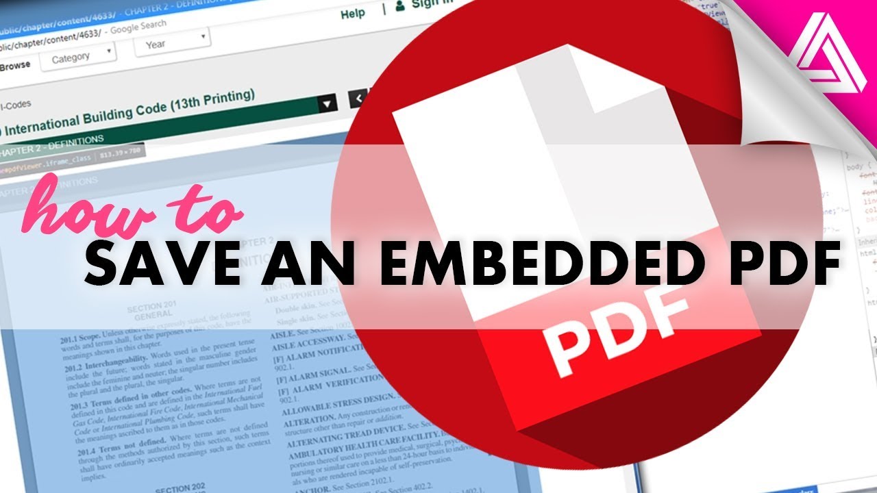 Как сохранить PDF-файл, встроенный в веб-сайт