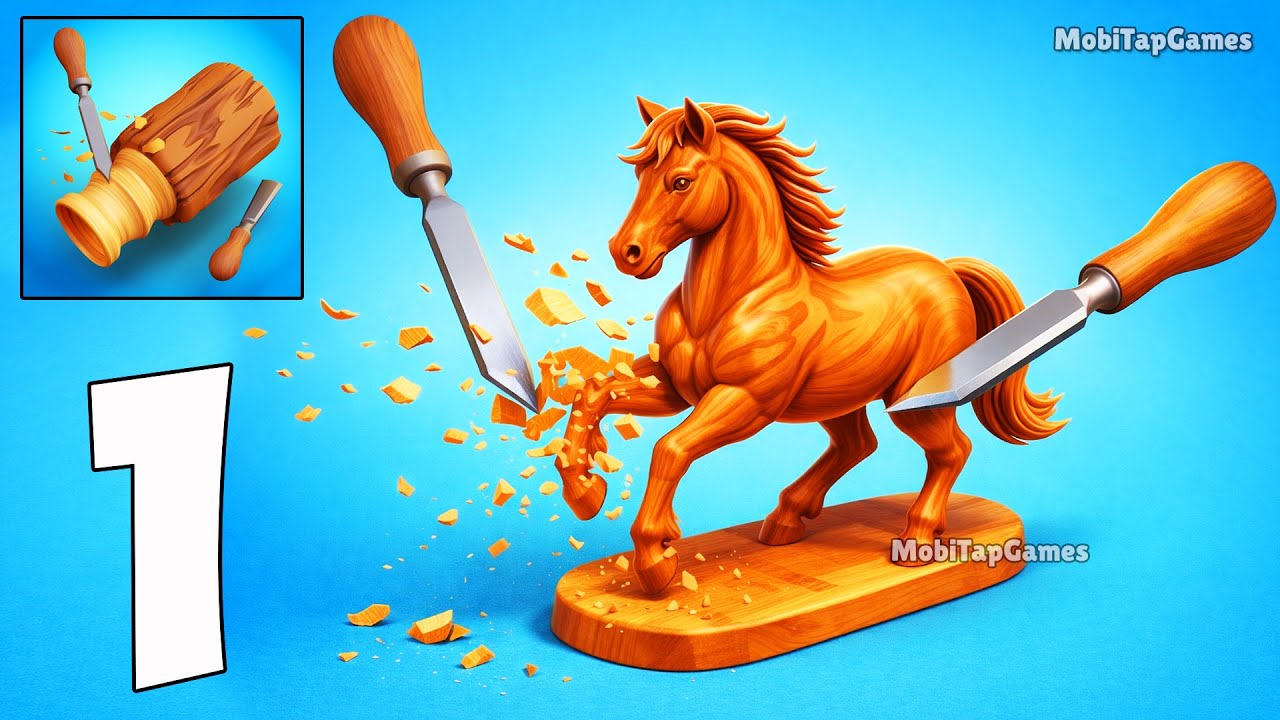Woodturning 3D – Satisfying Wood Carving Gameplay Walkthrough (iOS, Android)