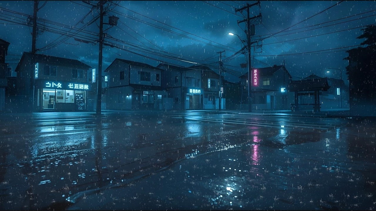 Tokyo After Midnight 🌙 Rain Lofi On a Dark Night For Peaceful Sleep
