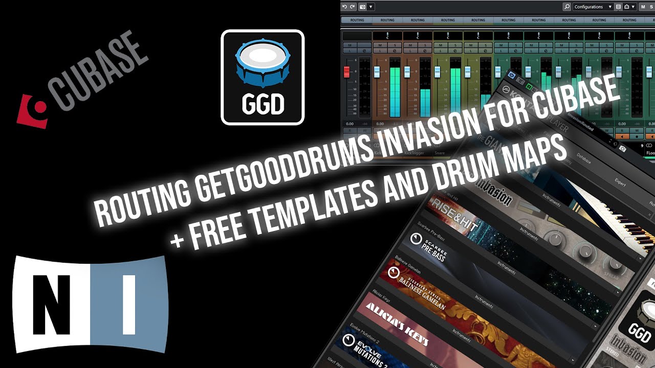 Routing GGD Invasion in Cubase + FREE Templates and Drum Maps