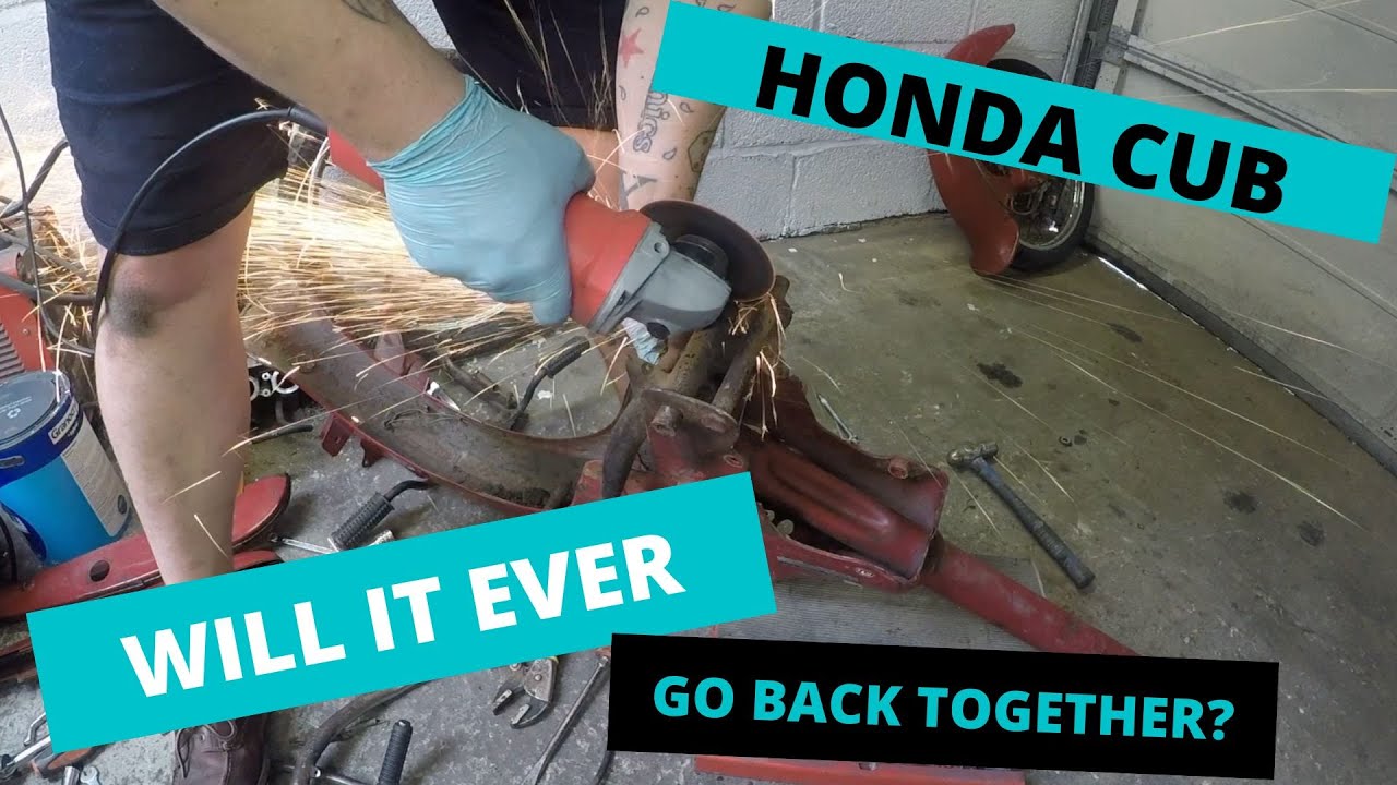 EP03 HONDA C100 SHOT BLASTING AND C70 TEAR DOWN TIME LAPSE!