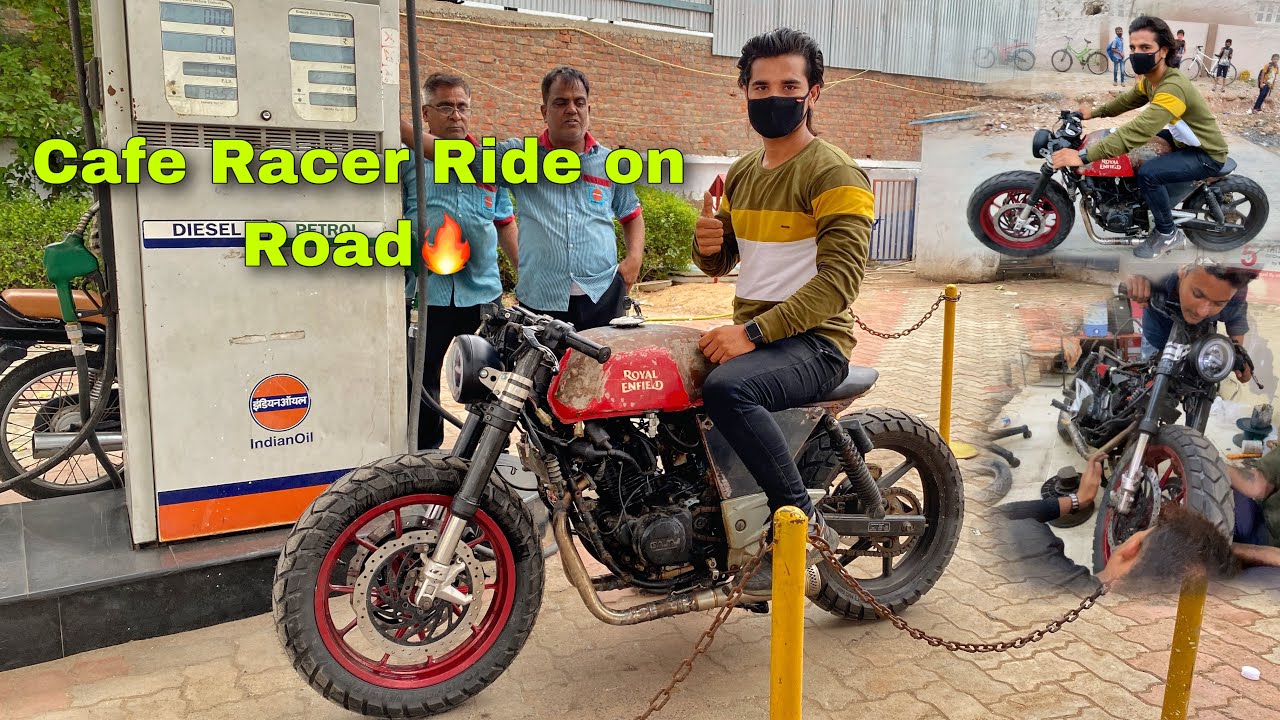 Cafe Racer Ride on Road With Loud Exhaust🔥