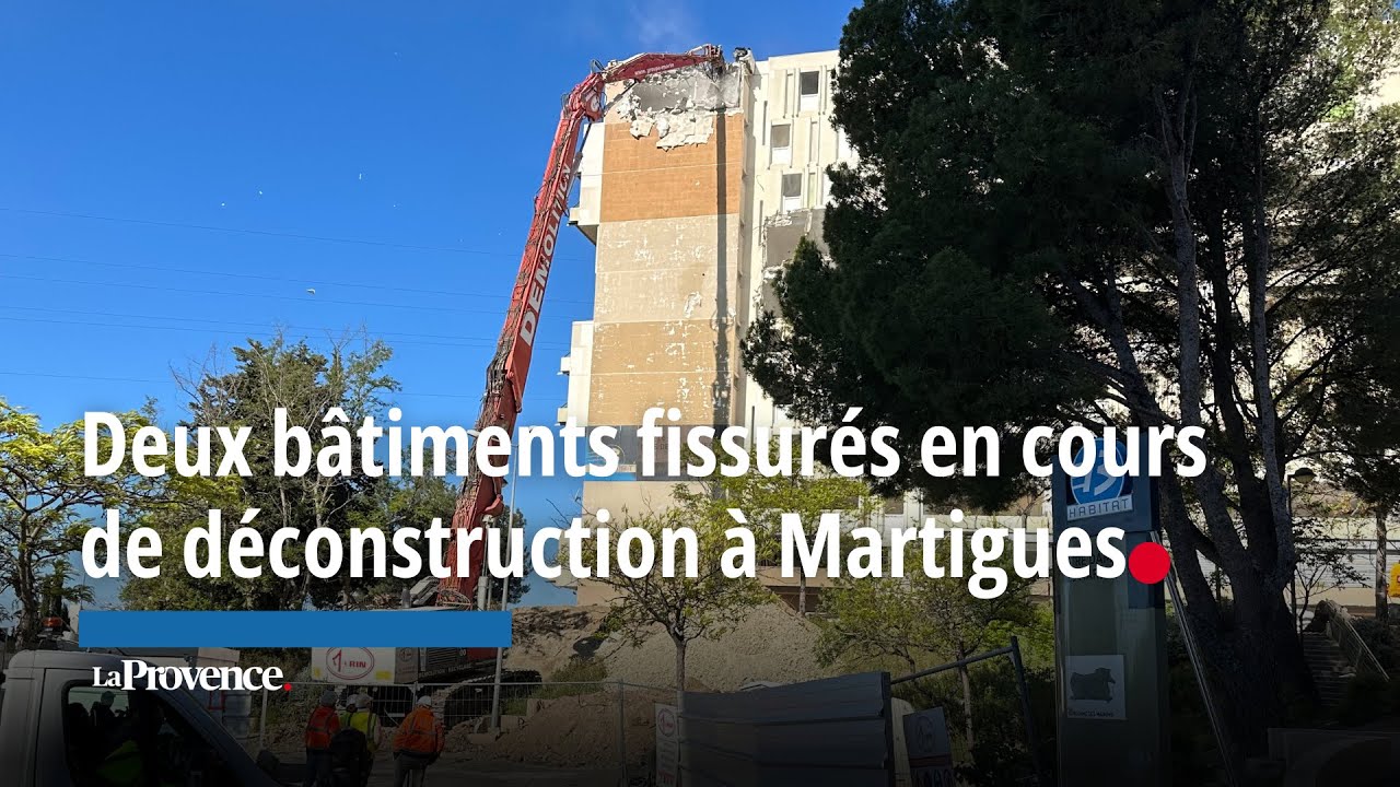 Deux immeubles fissurés en cours de déconstruction à Martigues