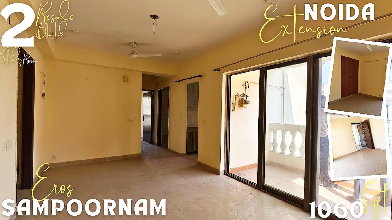 Eros sampoornam मैं Resale 2 BHk + study 1060 sqft मैं