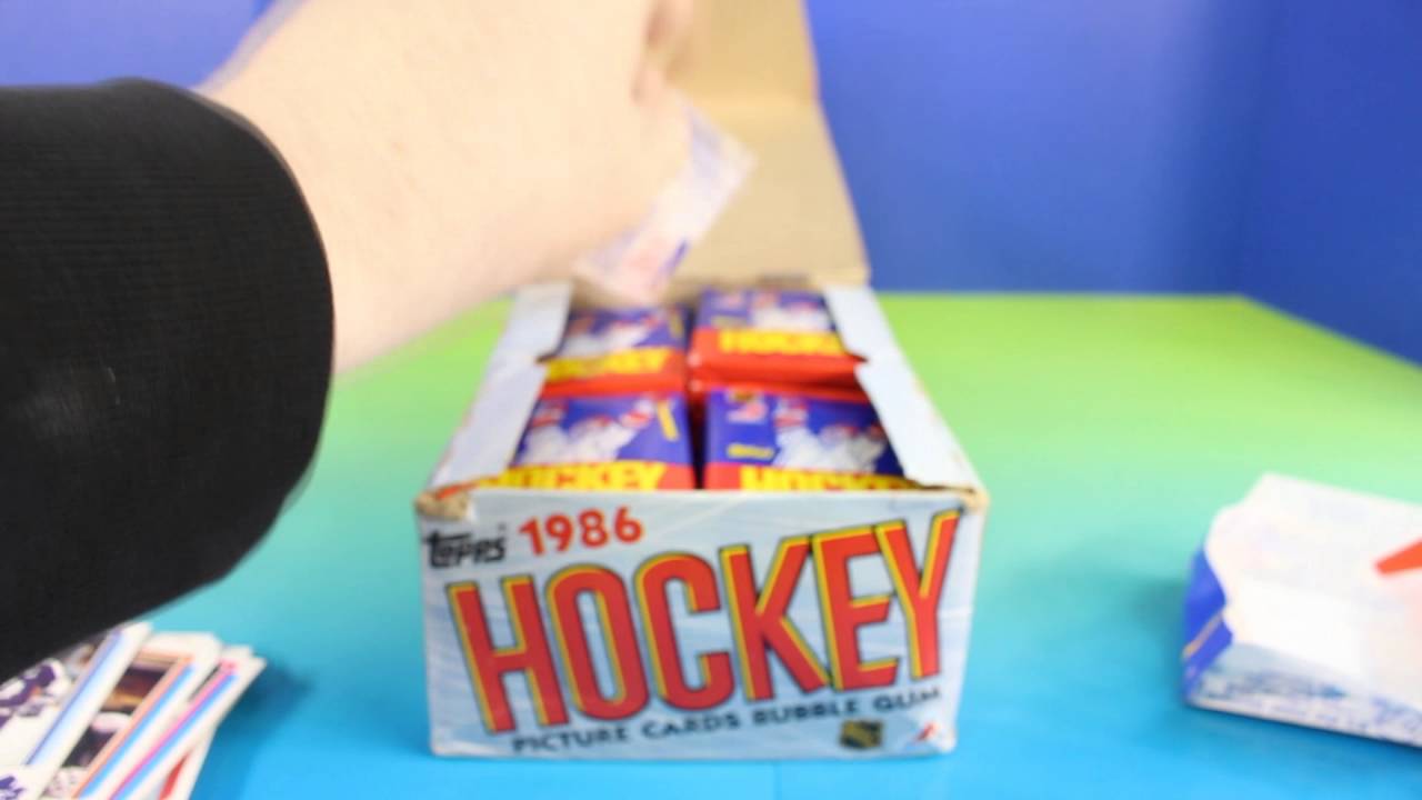 1986 Topps hockey wax packs wax pack opening