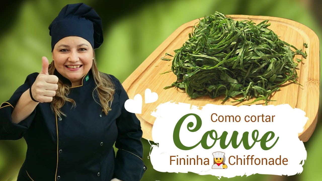 COMO CORTAR COUVE BEM FININHA | Corte Chiffonade Couve à Mineira, Feijoada, Caldo Verde